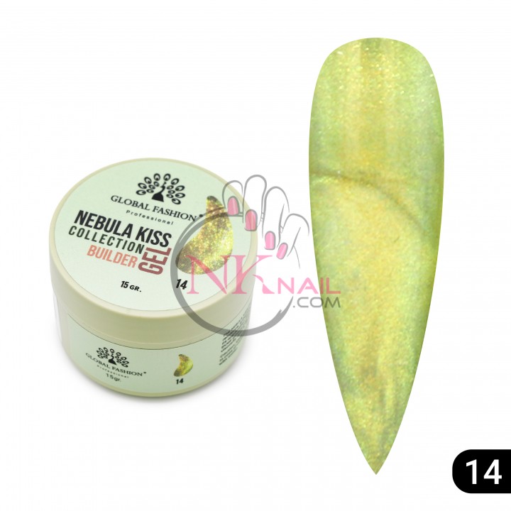 Гель Nebula Kiss Builder Gel, HEMA/TPO free 15мл, №14
